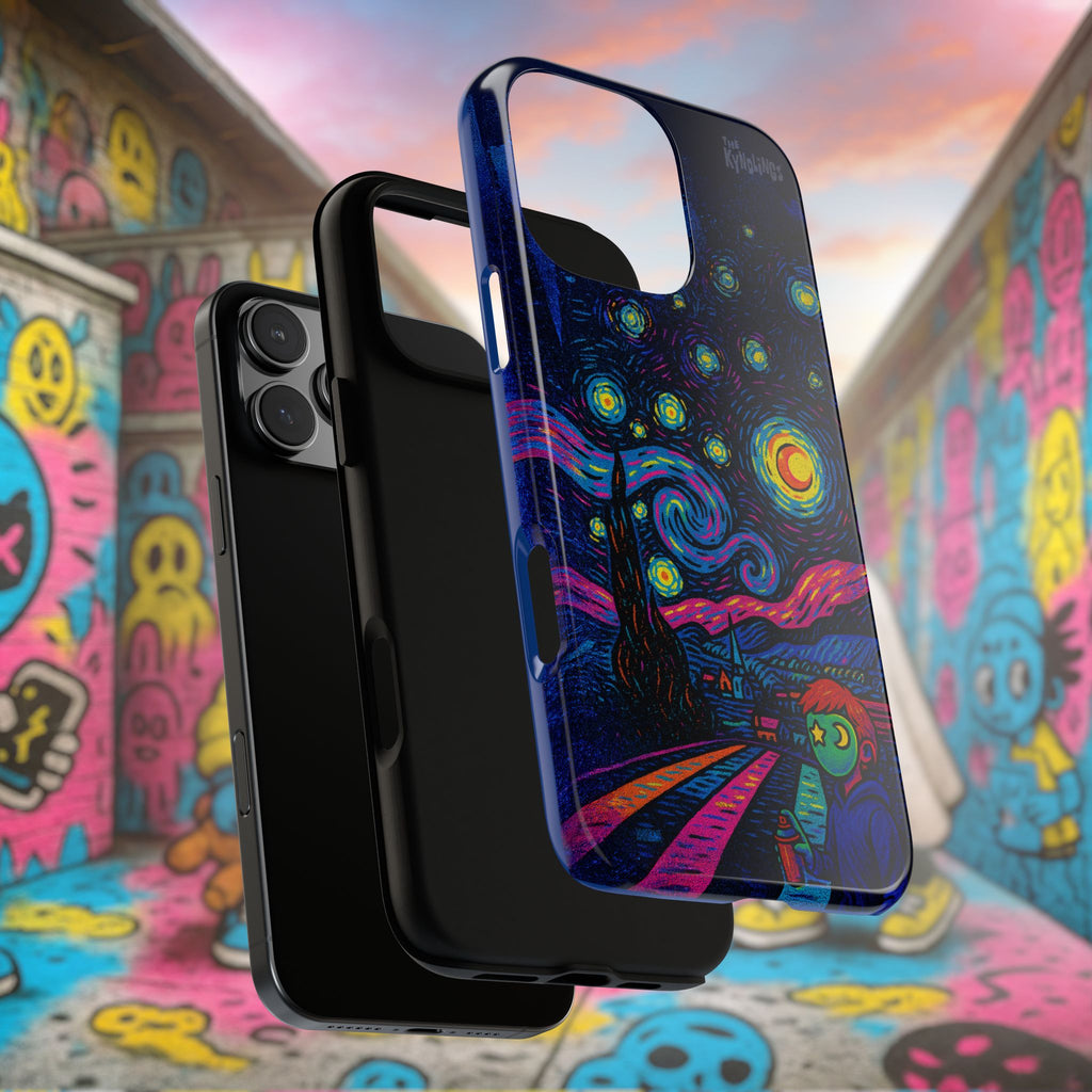 Starry Artist Phone Case | Van Gogh-Inspired Masked Art | Bold Indie Aesthetic Cover for iPhone & Samsung