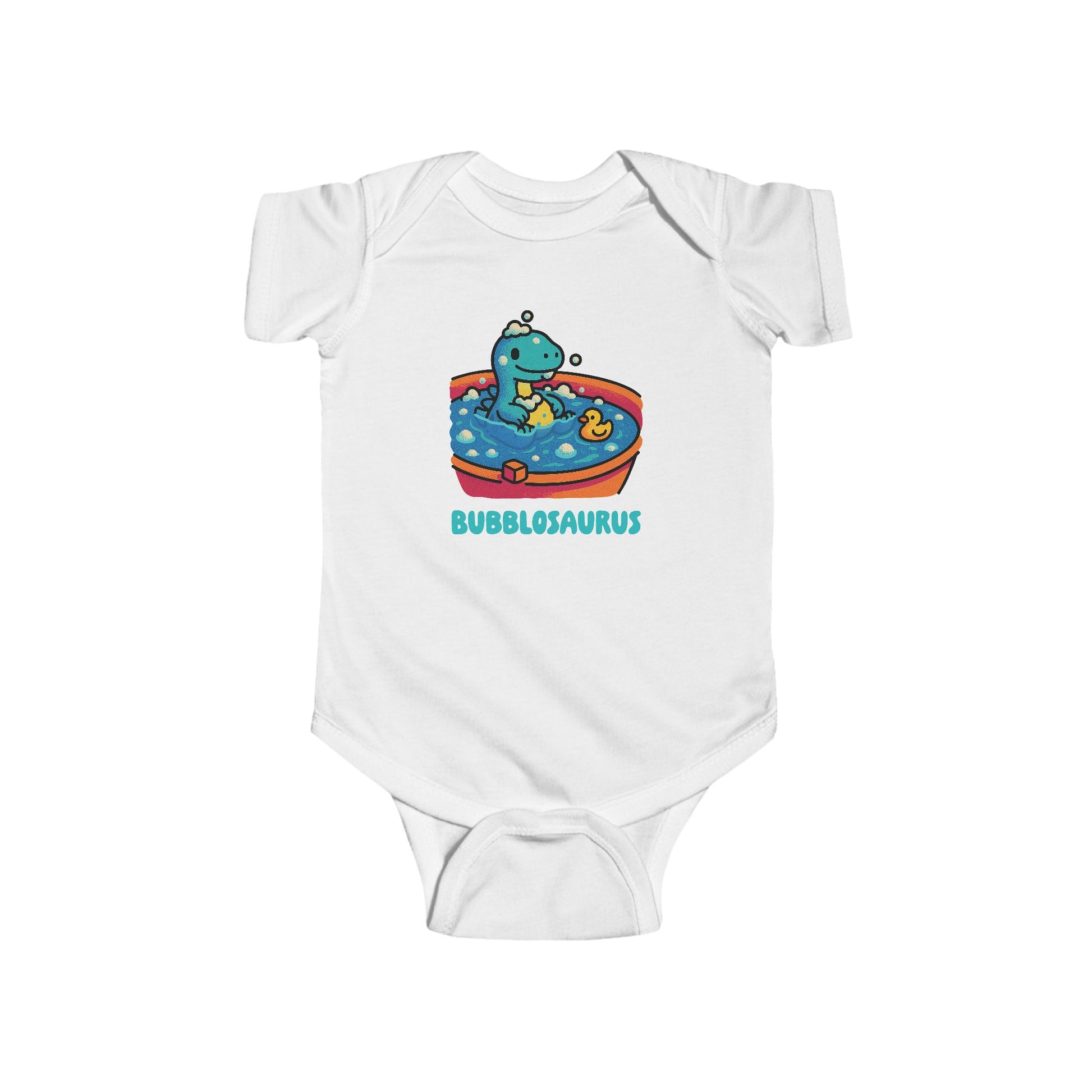 Bubblosaurus Baby Onesie | DYNOSAWR Series | Cute Bath-Time Dinosaur Infant Bodysuit, Baby Shower Gift