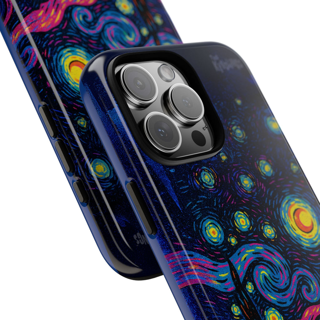 Starry Artist Phone Case | Van Gogh-Inspired Masked Art | Bold Indie Aesthetic Cover for iPhone & Samsung