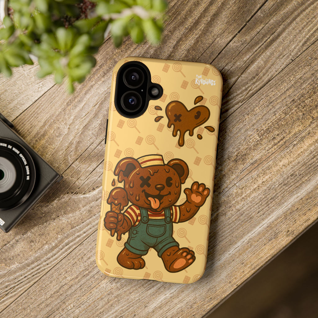 ChocoBear Phone Case - Melting Chocolate Bear Design for iPhone, Samsung Galaxy, and Google Pixel
