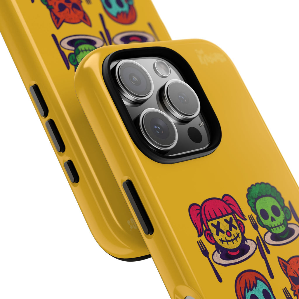 Slayed & Served Phone Case - Creepy Cute Masked Kids Neon Kawaii Horror Cover for iPhone and Samsung