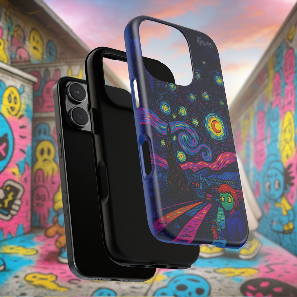 Starry Artist Phone Case | Van Gogh-Inspired Masked Art | Bold Indie Aesthetic Cover for iPhone & Samsung