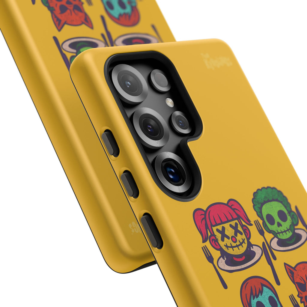 Slayed & Served Phone Case - Creepy Cute Masked Kids Neon Kawaii Horror Cover for iPhone and Samsung