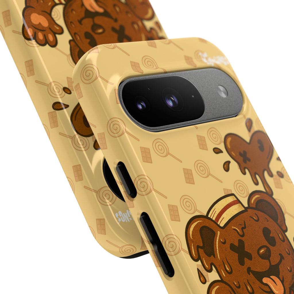 ChocoBear Phone Case - Melting Chocolate Bear Design for iPhone, Samsung Galaxy, and Google Pixel