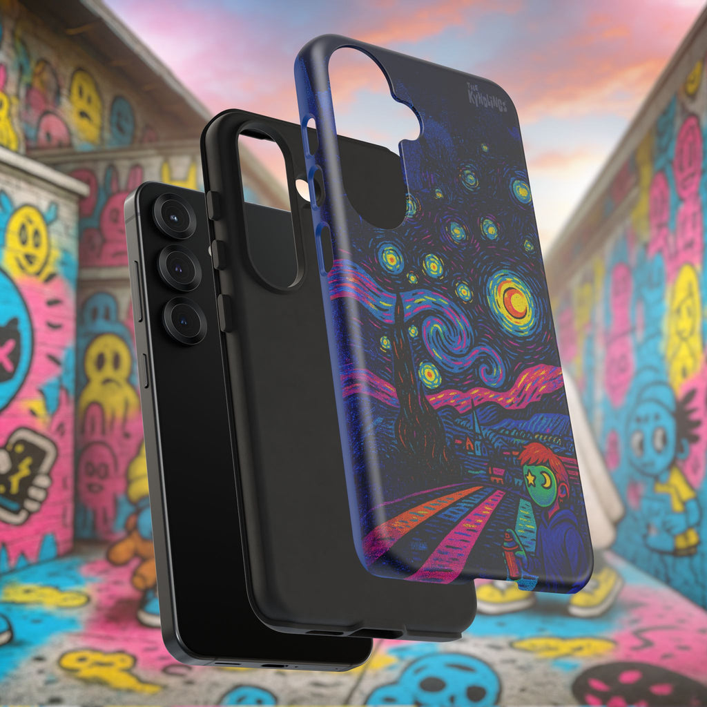 Starry Artist Phone Case | Van Gogh-Inspired Masked Art | Bold Indie Aesthetic Cover for iPhone & Samsung