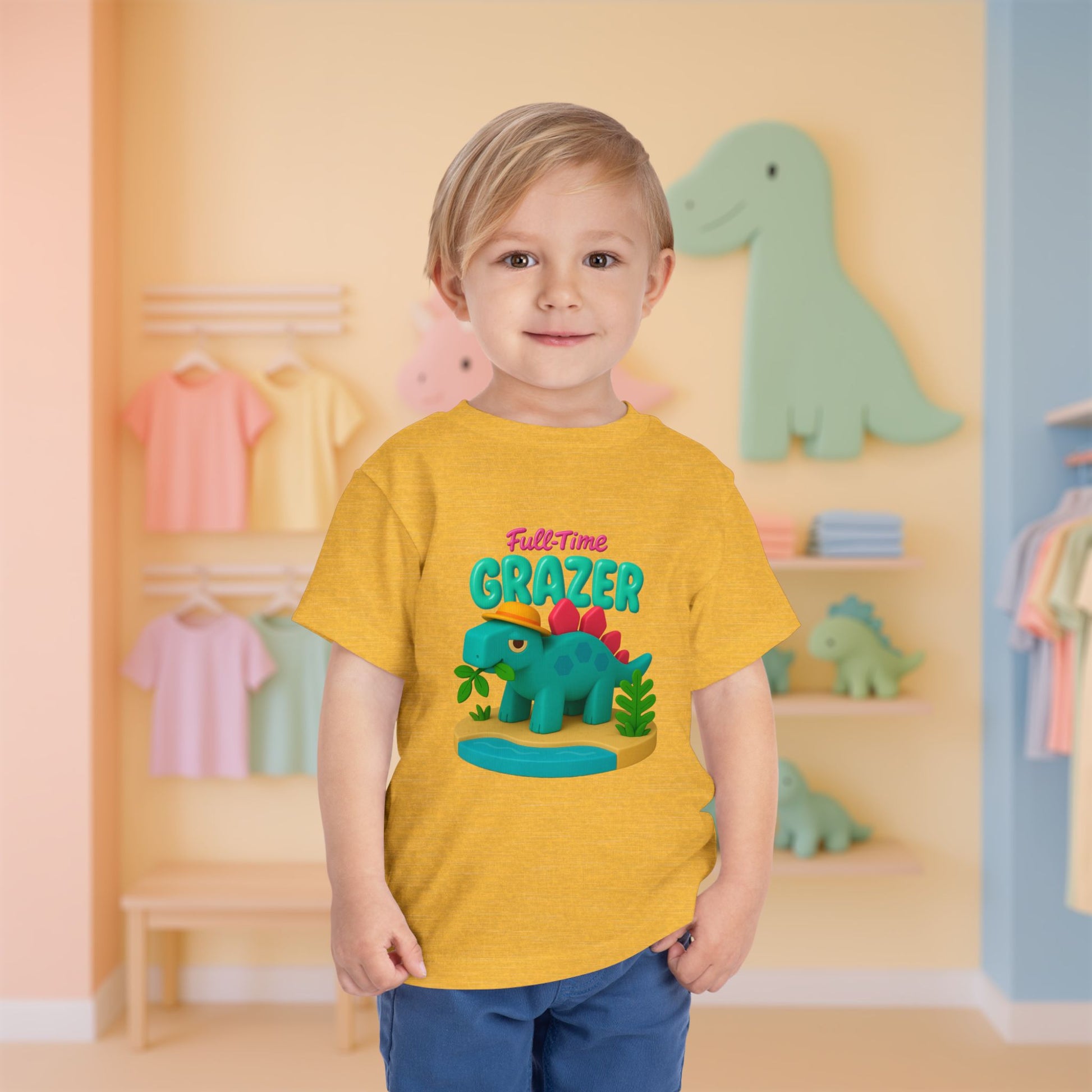 Full-Time Grazer! Steve the Stegosaurus | Toddler Dinosaur Tee