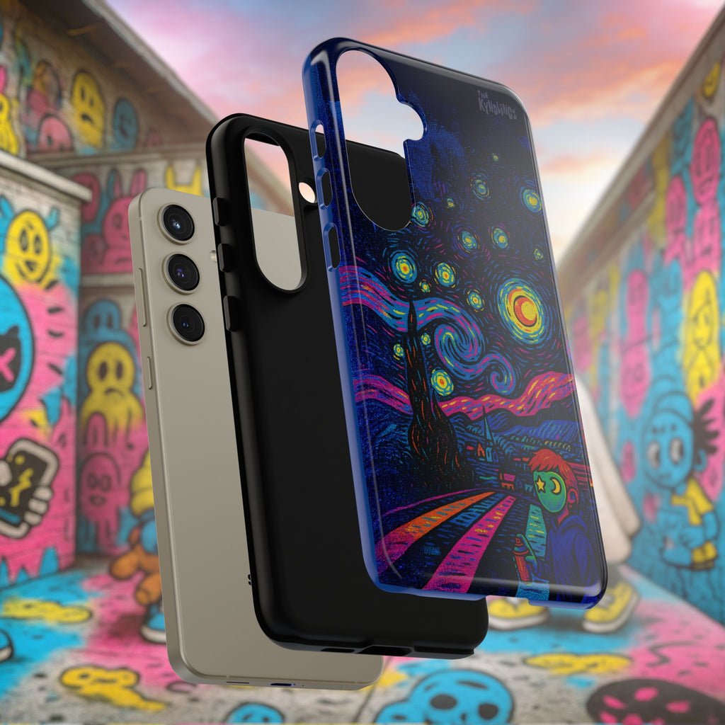 Starry Artist Phone Case | Van Gogh-Inspired Masked Art | Bold Indie Aesthetic Cover for iPhone & Samsung