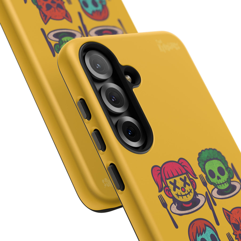 Slayed & Served Phone Case - Creepy Cute Masked Kids Neon Kawaii Horror Cover for iPhone and Samsung