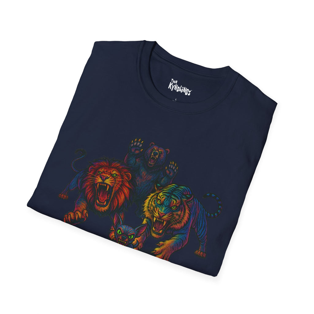 Lions Tigers Bears & HUAA!? T-Shirt : Vibrant Animal Graphic Tee | Unisex Wildlife Shirt | Gift for Art and Nature Lovers, Chihuahua Lover