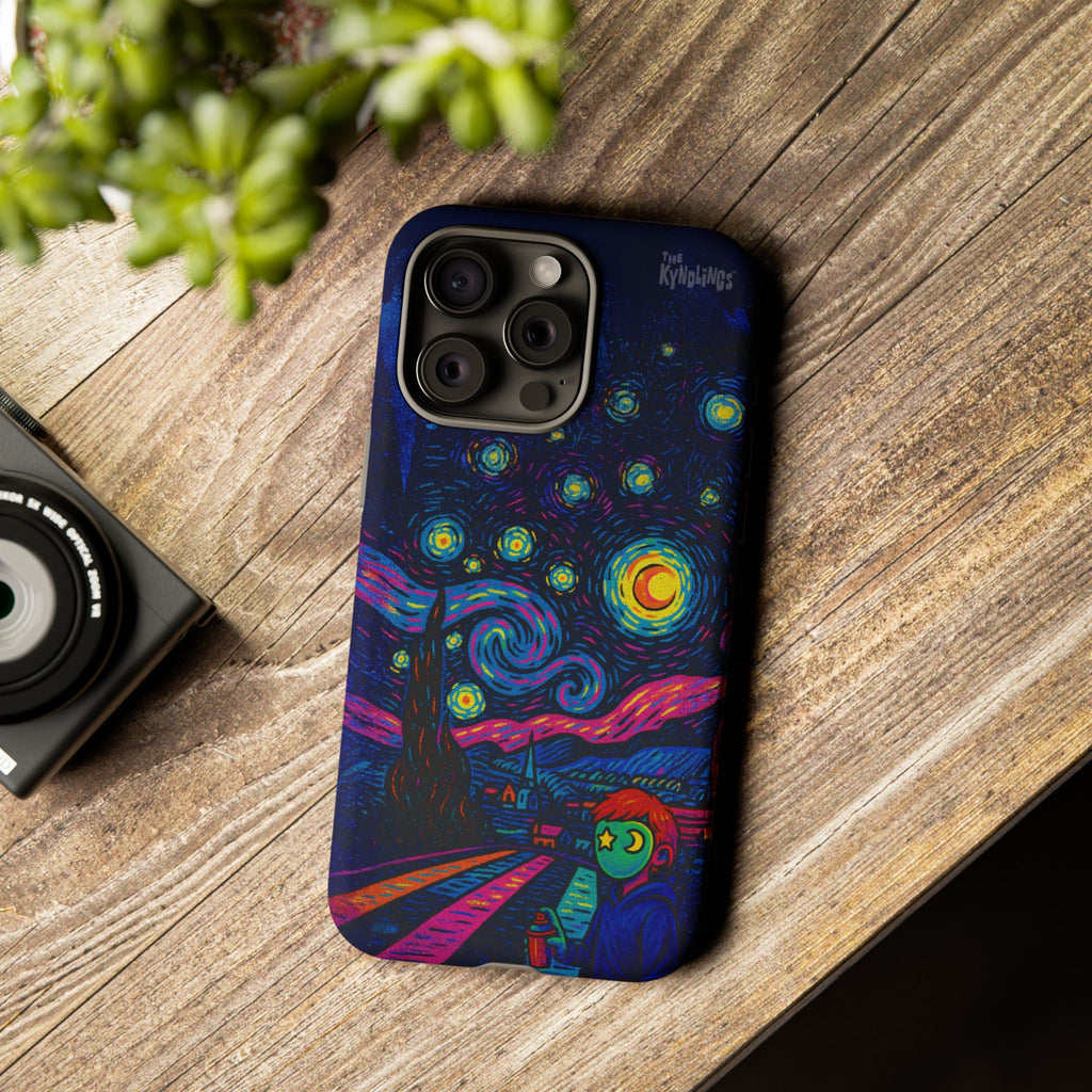 Starry Artist Phone Case | Van Gogh-Inspired Masked Art | Bold Indie Aesthetic Cover for iPhone & Samsung