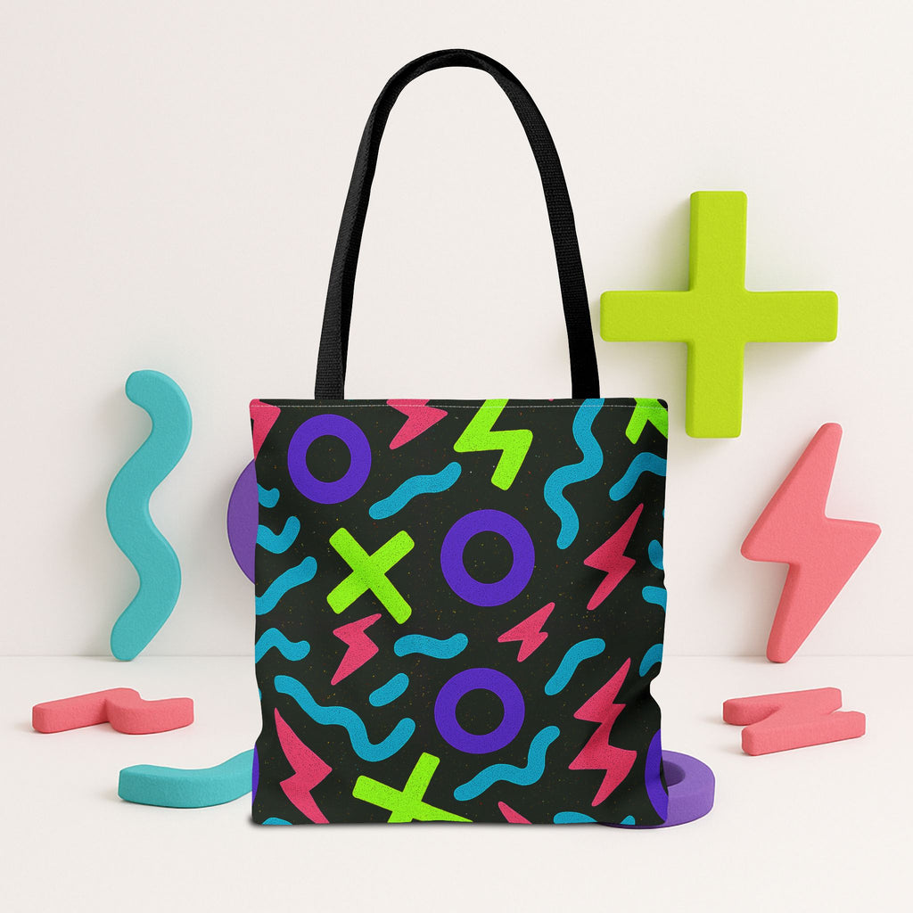 Kyndlings Canvas Tote Bag : 90s Pop Art Pattern, Reusable, Artist-Designed | The Kyndlings™ Add-On Gift or Everyday Carry
