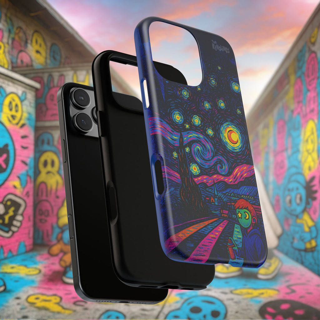 Starry Artist Phone Case | Van Gogh-Inspired Masked Art | Bold Indie Aesthetic Cover for iPhone & Samsung