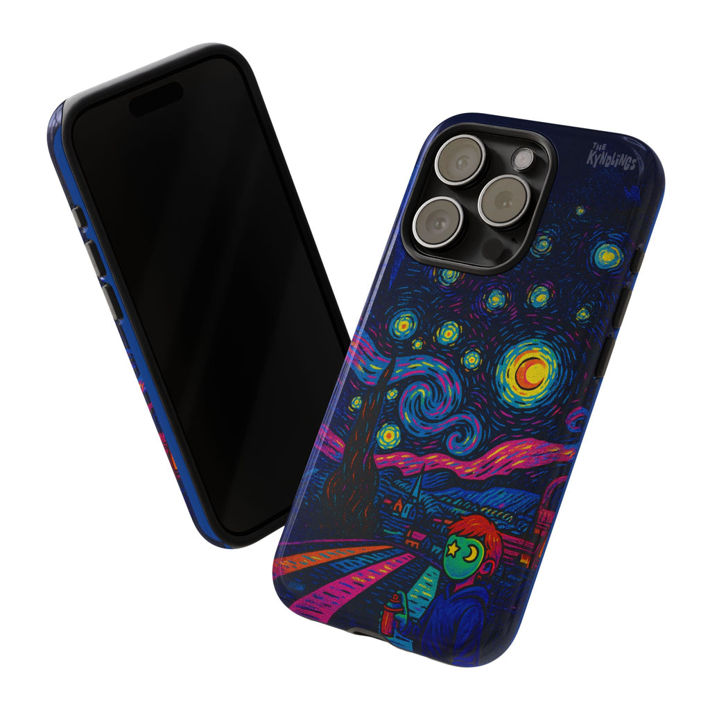 Starry Artist Phone Case | Van Gogh-Inspired Masked Art | Bold Indie Aesthetic Cover for iPhone & Samsung