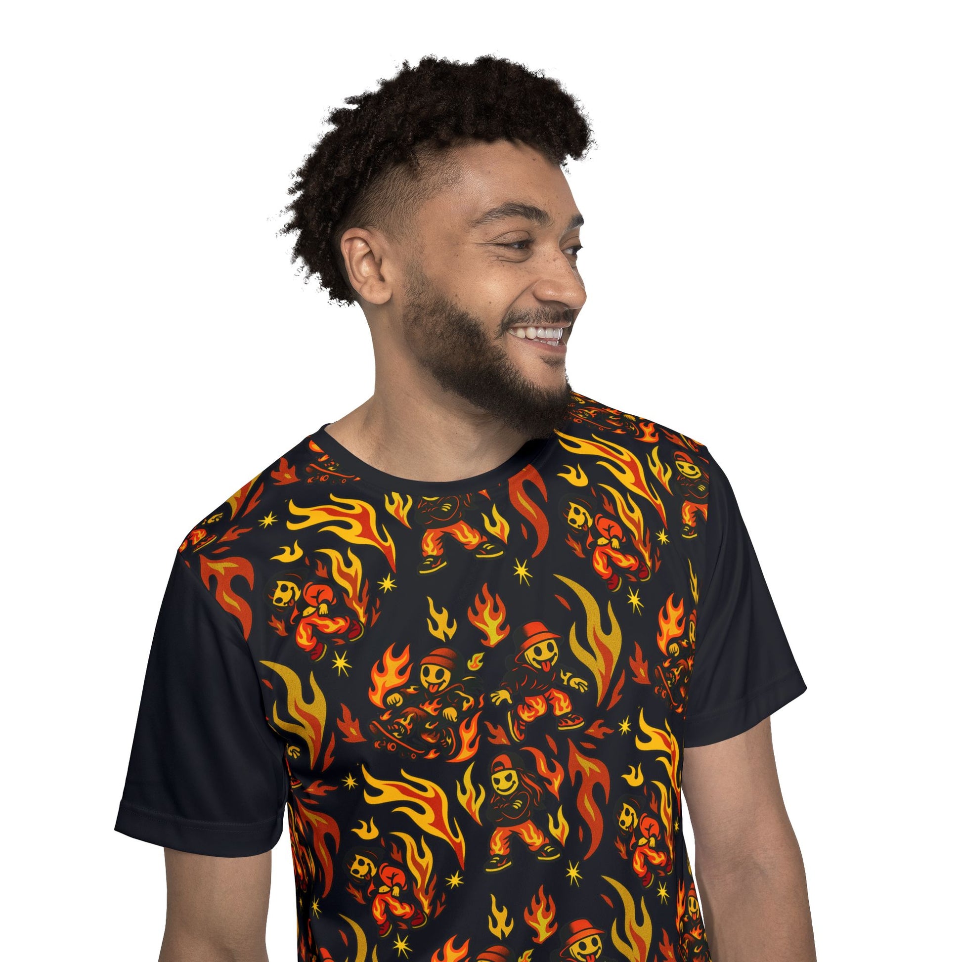 Men's FLAME Sports Jersey : Kreepy Kyds Pattern