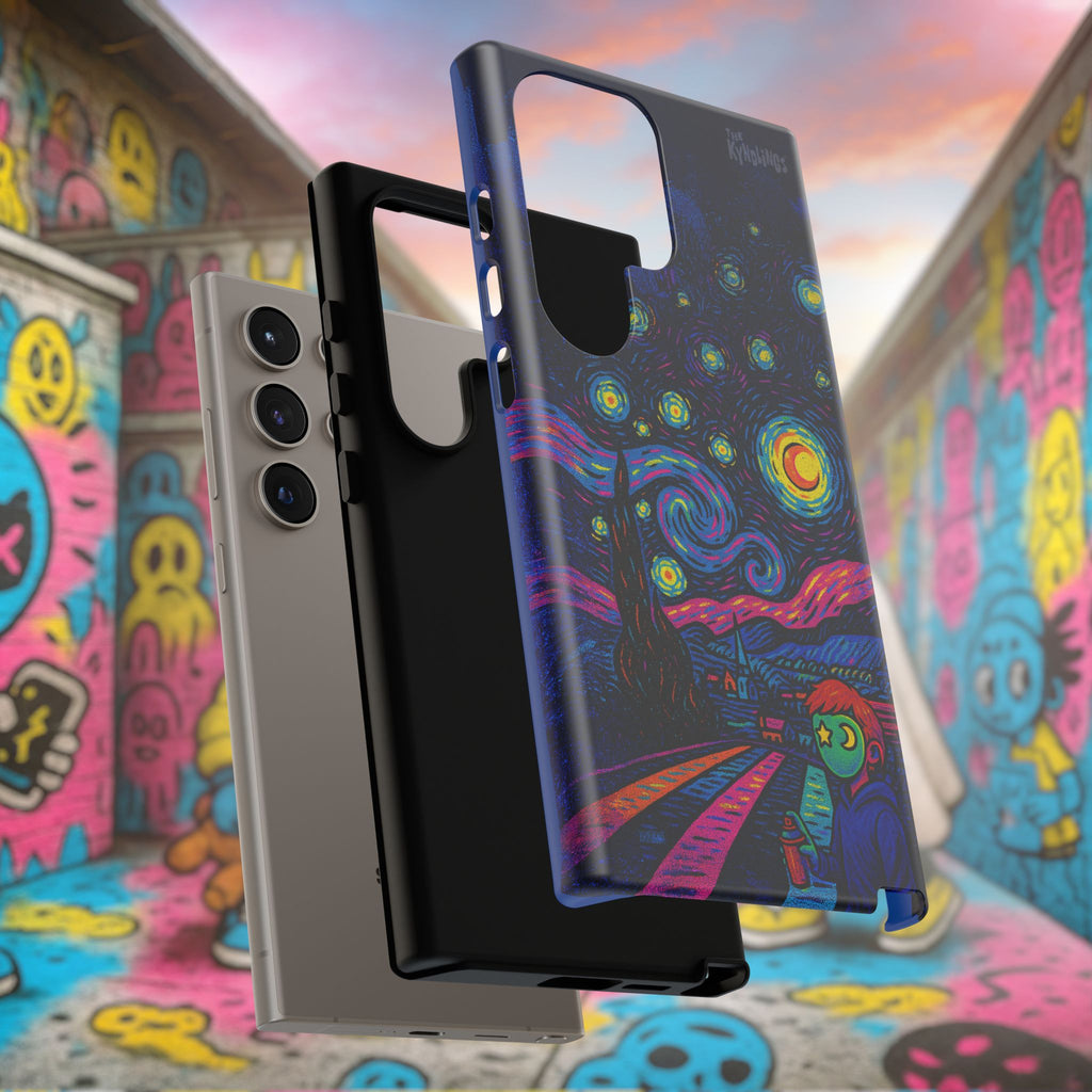 Starry Artist Phone Case | Van Gogh-Inspired Masked Art | Bold Indie Aesthetic Cover for iPhone & Samsung