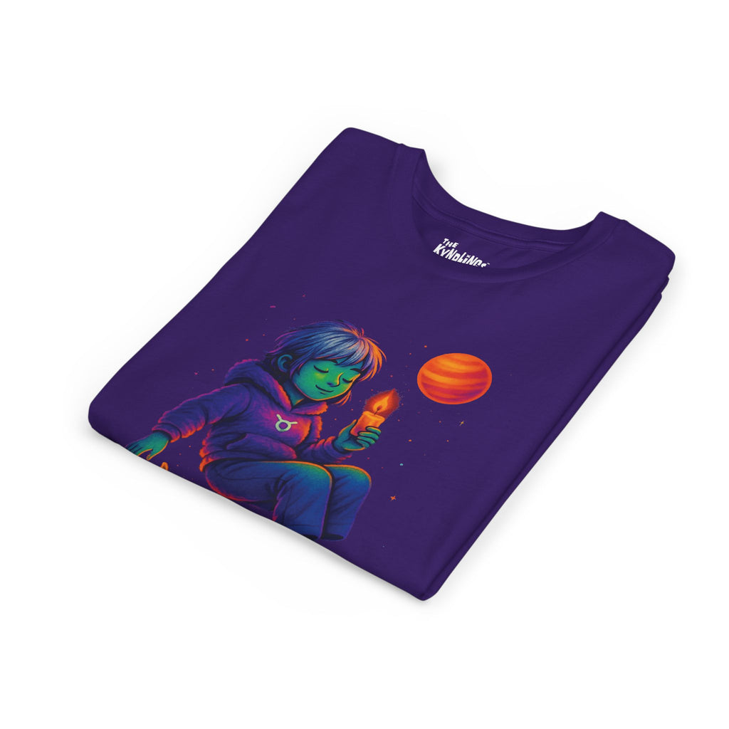 Taurus Zodiac Girl Youth T-Shirt | Astrology Gift for Kids | Cute Zodiac Sign Tee